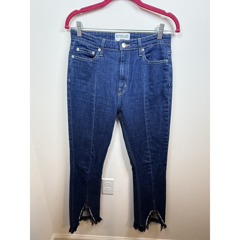 Derek Lam 10 Crosby Women's Jeans Size 28 Front Slit Unique Stylish Denim Blue